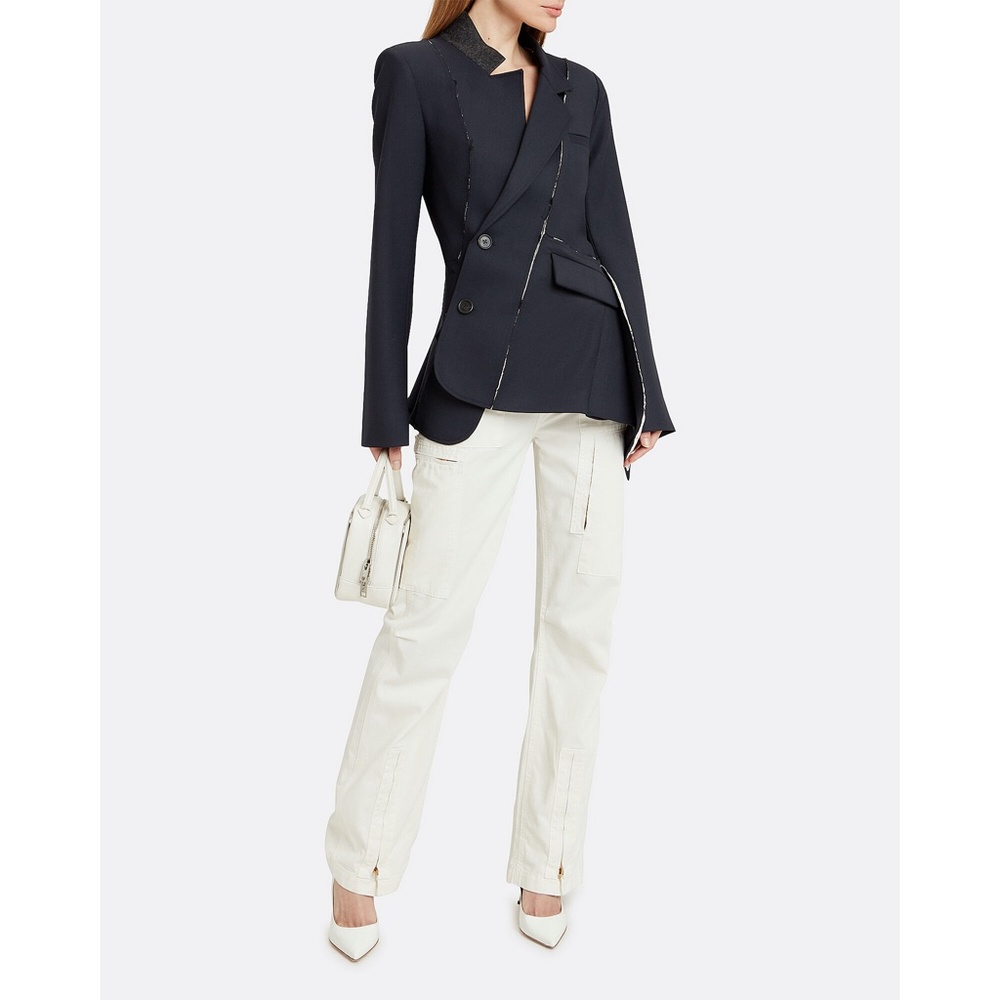 MONSE NAVY BLUE DECONSTRUCTED SLASHED JACKET BLAZER 4 NWOT - Picture 4 of 16